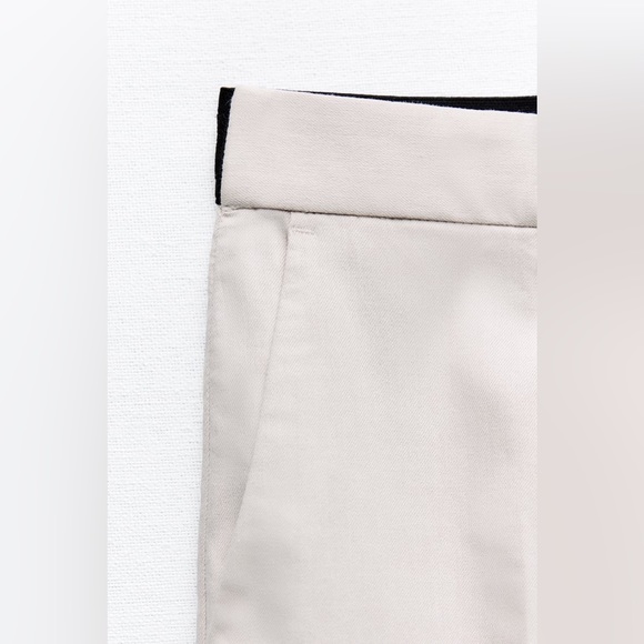 Zara White Mid-rise Trouser. Size small - Picture 5 of 6